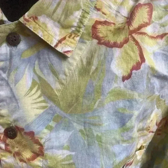 Rainforest Cafe Hawaiian Shirt Men's  Casual Button Up Tropical Vintage Beach LG - Picture 3 of 5